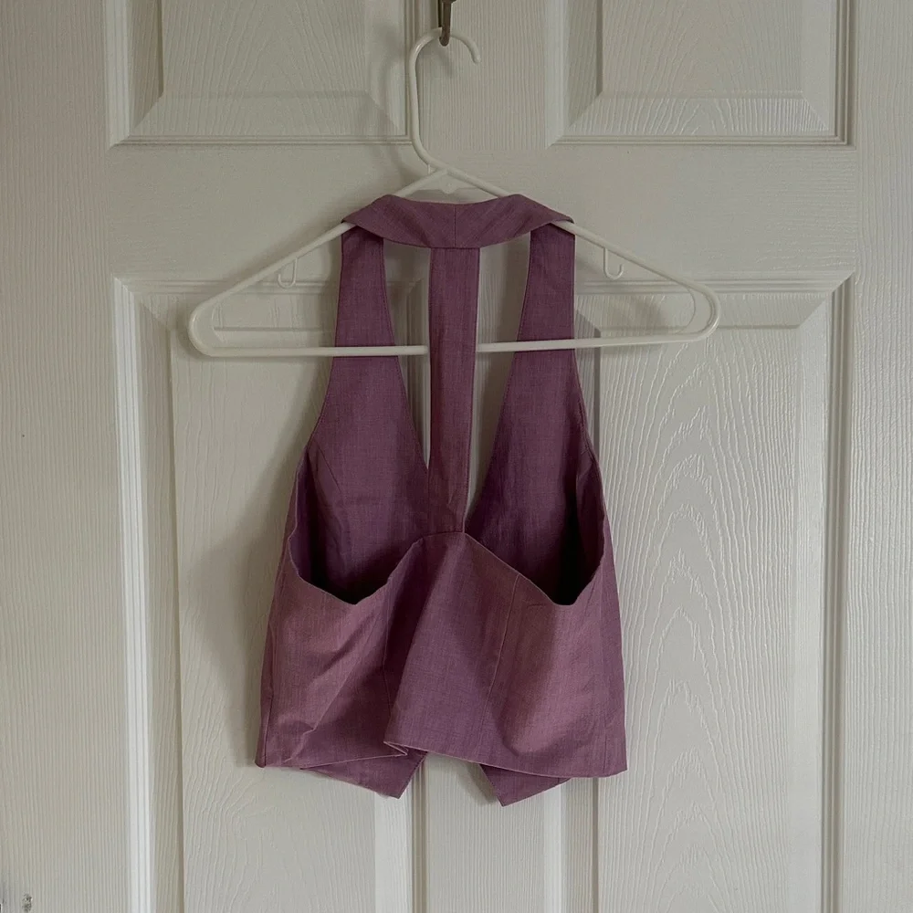 Purple Sleeveless Women's Top vest style - Picture 3 of 3
